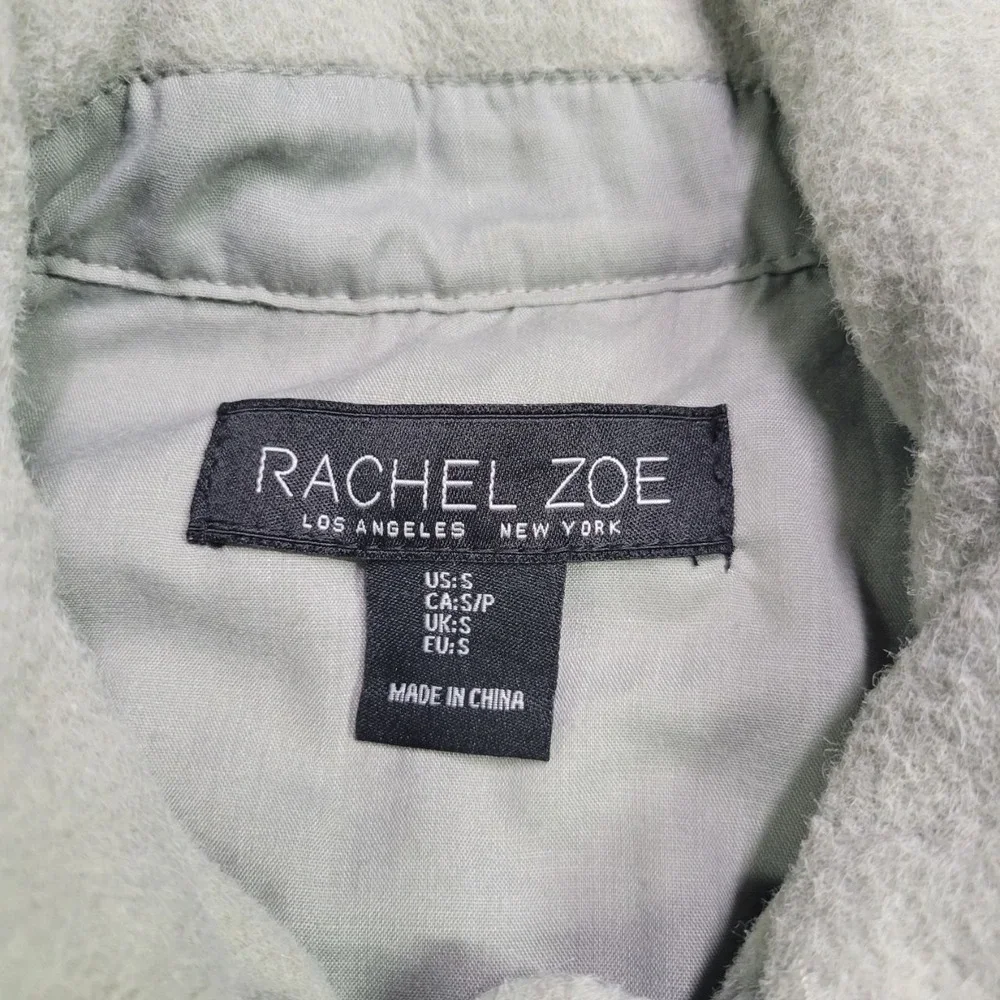 Rachel Zoe Shirt‎ Jacket Women Small Beige Fleece Button Down Long Sleeve Casual